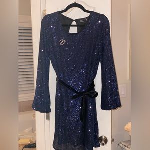Vici blue sequin dress size XL